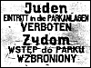 German sign banning Jews